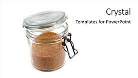  Presentation with sugar cane - Beautiful presentation theme featuring brown cane sugar in glass backdrop and a white colored foreground