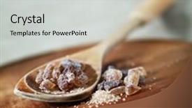  Presentation with sugar cane - Presentation theme featuring saccharide - brown cane sugar background and a light gray colored foreground