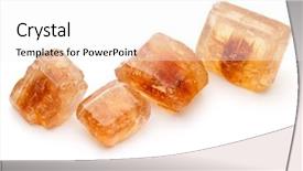  Presentation with crystal sugar - Amazing PPT layouts having brown caramelized lump cane sugar backdrop and a white colored foreground