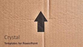  Presentation with cardboard - Presentation enhanced with brown-cardboard-carton-material background and a  colored foreground