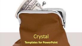  Presentation with cash - PPT theme with brown-cash-wallet-isolated-over background and a tawny brown colored foreground