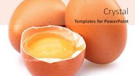  Presentation with egg - PPT layouts having brown-chicken-eggs-and-egg background and a  colored foreground