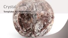  Presentation with brown sugar isolated on white - Cool new slide deck with brown-chocolate-truffle-isolated backdrop and a light gray colored foreground