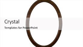  Presentation with antique picture frame - Presentation theme having brown circle - antique wooded picture frame background and a white colored foreground