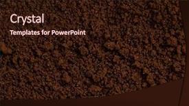  Presentation with powder - PPT layouts with brown coffee powder texture extreme background and a wine colored foreground