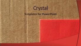  Presentation with corrugated cardboard - Slide set featuring brown corrugated cardboard and red background and a coral colored foreground