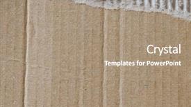  Presentation with corrugated cardboard - Slides featuring brown-corrugated-cardboard-sheet-background background and a coral colored foreground