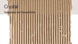  Presentation with corrugated cardboard - Beautiful PPT theme featuring brown corrugated cardboard sheet background backdrop and a coral colored foreground