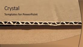  Presentation with corrugated cardboard - Colorful presentation theme enhanced with brown corrugated cardboard texture useful backdrop and a  colored foreground