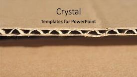  Presentation with corrugated cardboard - Cool new presentation theme with brown corrugated cardboard texture useful backdrop and a coral colored foreground
