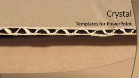  Presentation with corrugated cardboard - Theme enhanced with brown corrugated cardboard texture useful background and a coral colored foreground