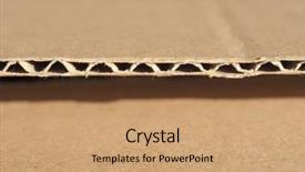  Presentation with corrugated cardboard - Theme having brown corrugated cardboard texture useful background and a coral colored foreground