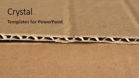  Presentation with corrugated cardboard - Beautiful presentation featuring brown corrugated cardboard texture useful backdrop and a coral colored foreground