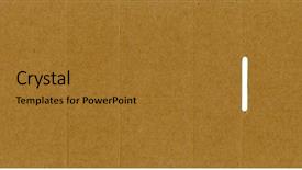  Presentation with corrugated cardboard - Colorful PPT theme enhanced with brown corrugated cardboard texture useful backdrop and a gold colored foreground
