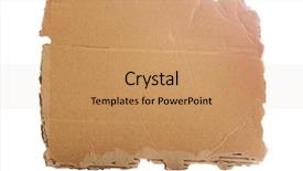  Presentation with corrugated cardboard - Presentation design having brown corrugated cardboard torn background and a coral colored foreground