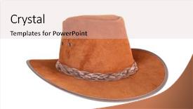  Presentation with cowboy hat - PPT theme with brown cowboy hat australian style background and a lemonade colored foreground