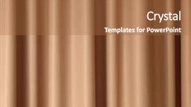  Presentation with curtain co 27 - Beautiful presentation design featuring pleated - brown curtain with pleats backdrop and a red colored foreground