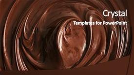  Presentation with chocolate and milk - Slides with brown curves - melted chocolate background background and a tawny brown colored foreground