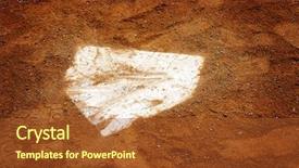  Presentation with baseball home plate - Slide deck consisting of brown dirt for sports background and a tawny brown colored foreground