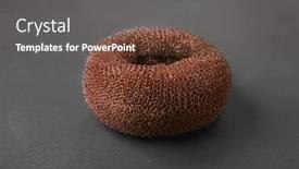  Presentation with brown - Cool new presentation theme with brown-donut-bun-maker backdrop and a dark gray colored foreground