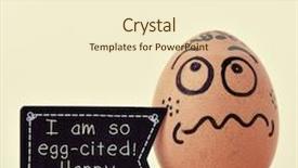  Presentation with egg - PPT theme with eastertide - brown egg ornamented background and a cream colored foreground