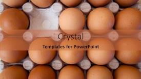  Presentation with box carton - Colorful presentation enhanced with brown-eggs-in-cardboard-egg backdrop and a red colored foreground