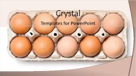  Presentation with eggs egg carton egg box - Theme with brown eggs in egg box background and a lemonade colored foreground