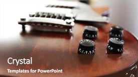  Presentation with jasmine rice brown rice black - Cool new PPT theme with brown electric guitar on black backdrop and a tawny brown colored foreground