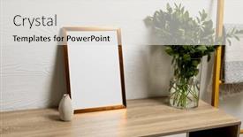  Presentation with interior design - Theme with brown-empty-frame-with-copy background and a light gray colored foreground