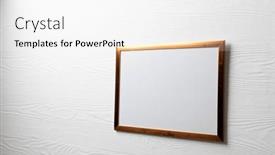  Presentation with interior design - Slide set with brown-empty-frame-with-copy background and a white colored foreground