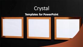  Presentation with interior design - PPT theme having brown-empty-frames-with-copy background and a black colored foreground