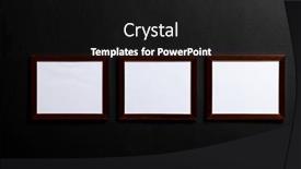  Presentation with interior design - PPT theme consisting of brown-empty-frames-with-copy background and a black colored foreground