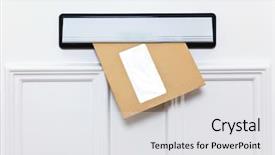  Presentation with envelope - Audience pleasing slide deck consisting of brown envelope in a front backdrop and a white colored foreground