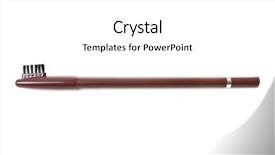  Presentation with brown - Presentation design consisting of brown eyebrow pencil on white background and a  colored foreground