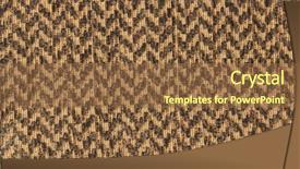  Presentation with qad quality knit fabric - Colorful slides enhanced with brown fabric with zigzag lines backdrop and a  colored foreground