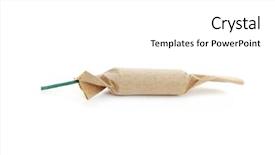  Presentation with fuse - Colorful slide deck enhanced with brown firecracker with green fuse backdrop and a  colored foreground