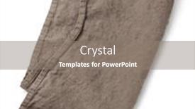  Presentation with cosmetics natural - Slide deck having brown-folded-natural-linen-napkin background and a gray colored foreground