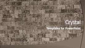  Presentation with stacked stone wall - Presentation theme having brown grey design abstract - stone wall may used background and a gray colored foreground