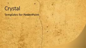  Presentation with crack - PPT layouts enhanced with brown grudge - grunge wall with crack background and a yellow colored foreground
