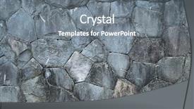  Presentation with stacked stone wall - Audience pleasing presentation theme consisting of brown grudge - magnificent stone wall backdrop and a gray colored foreground