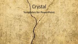  Presentation with crack - Slide deck with brown grudge - old wall with crack background and a yellow colored foreground