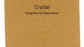  Presentation with corrugated cardboard - PPT theme with brown grunge corrugated cardboard texture background and a gold colored foreground
