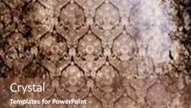  Presentation with brown floral - Audience pleasing PPT layouts consisting of brown-grungy-antique-floral-wallpaper backdrop and a tawny brown colored foreground