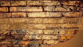  Presentation with brown - Cool new presentation theme with brown-grungy-wall-great-textures backdrop and a gold colored foreground