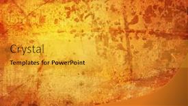  Presentation with brown - Amazing PPT theme having brown-grungy-wall-textures backdrop and a gold colored foreground