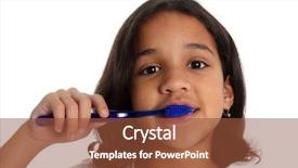  Presentation with young children - Theme enhanced with brown hair brushing teeth background and a tawny brown colored foreground