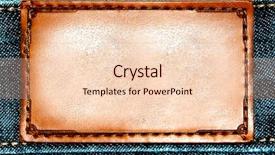  Presentation with jeans - Amazing slides having brown jeans label over blue backdrop and a lemonade colored foreground