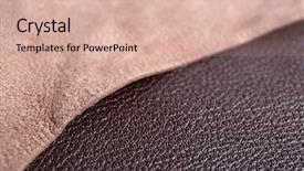  Presentation with brown leather - Beautiful PPT layouts featuring brown leather front and wrong side texture background backdrop and a lemonade colored foreground