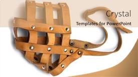  Presentation with brown leather - Presentation design featuring brown-leather-muzzle background and a coral colored foreground