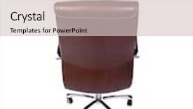  Presentation with brown leather - Cool new PPT theme with brown leather office chair isolated on white backdrop and a lemonade colored foreground